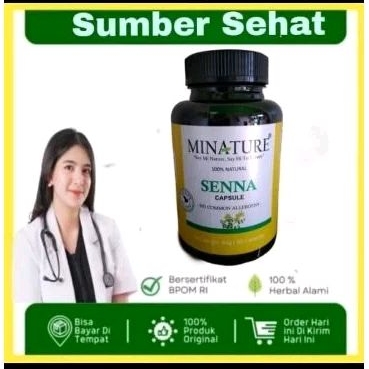 pembersih usus extrat buah sena herbal asli kapsul senna original herbal