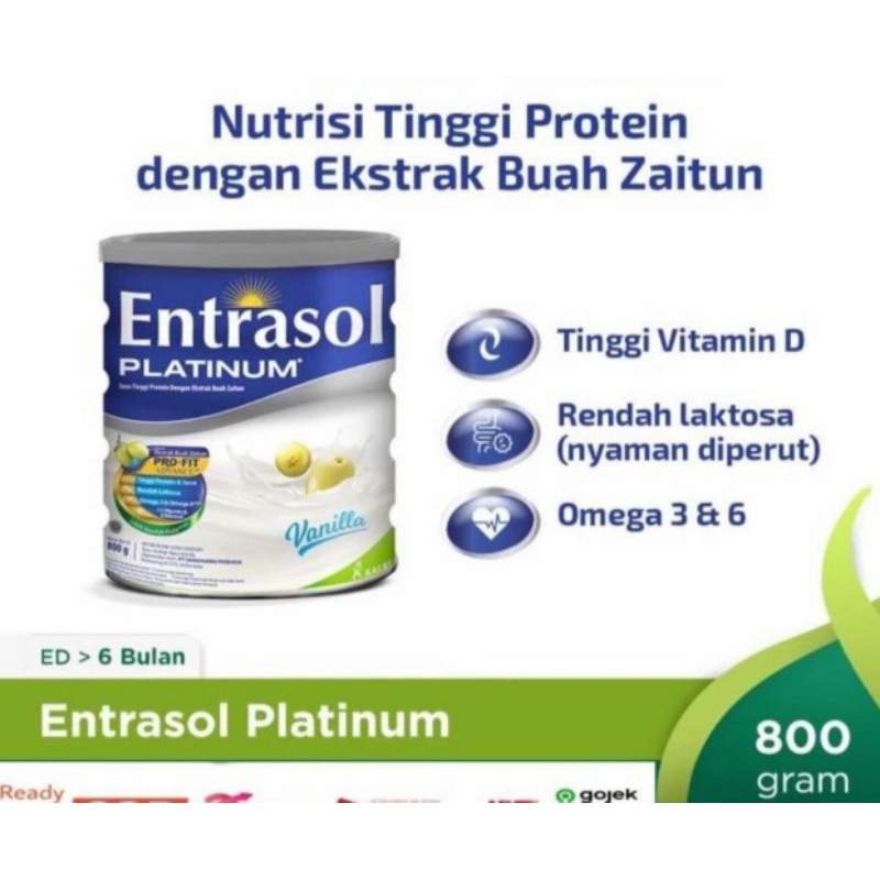 

‼️PROMO‼️ STOCK TERBATAS‼️Entrasol platinum 800gr vanila