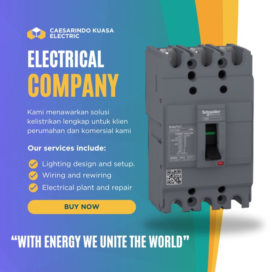 MCCB 75A 3P SCHNEIDER EZC100N 75AMPER 3PAS 75AMPERE 3PHASE SNEIDER ORI