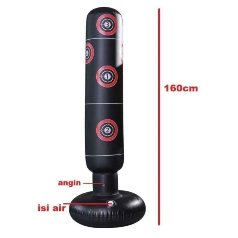 Samsak Tinju 160cm Sansak Balon Berdiri Taekwondo Silat