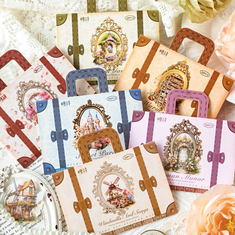 

(8AD) sticker transparan windmill kincir angin jendela window taman garden journaling