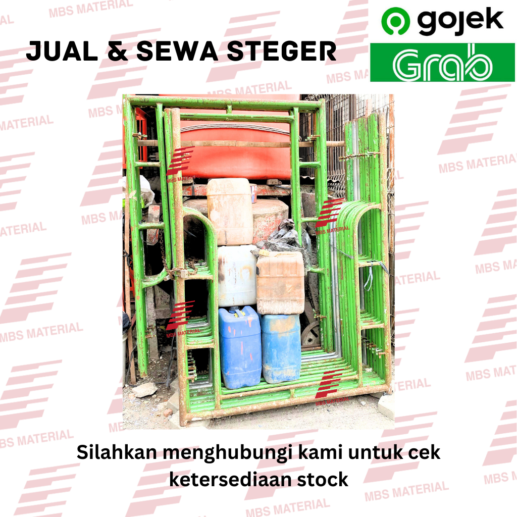 Sewa Steger, Catwalk Scaffolding, Injakan, Steger, Pipa Support, Roda, Join Pin, Plat