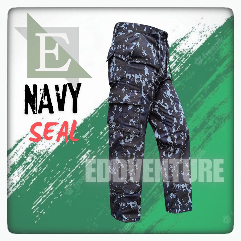 Celana Pdl Cargo Kargo Panjang Loreng Militer Navy Seal