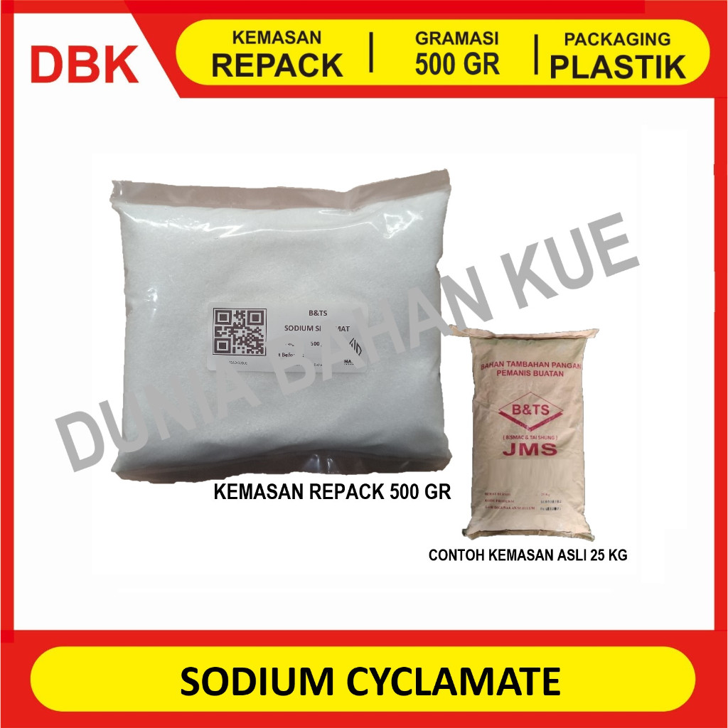 

SODIUM CYCLAMATE / NATRIUM SIKLAMAT / PEMANIS BUATAN 40x GULA|| 500 GR