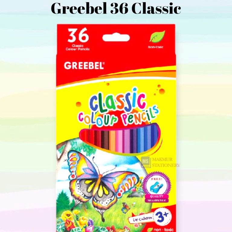 

KODE B48N Pensil Warna Greebel Panjang 36 Warna Classic