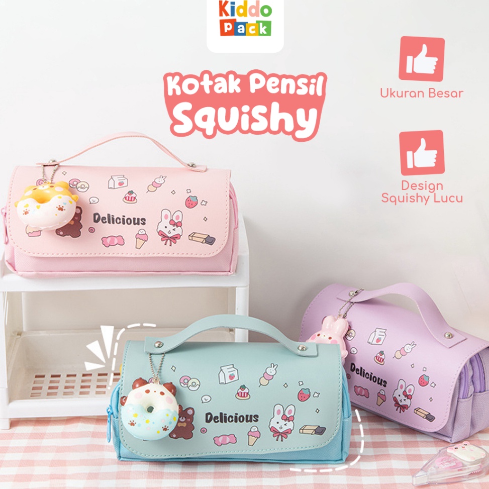 

KODE C73R KiddoPack Kotak Pensil Anak Korea Squishy Tempat Pensil Anak Perempuan Lucu Kotak Pensil Anak Squishy