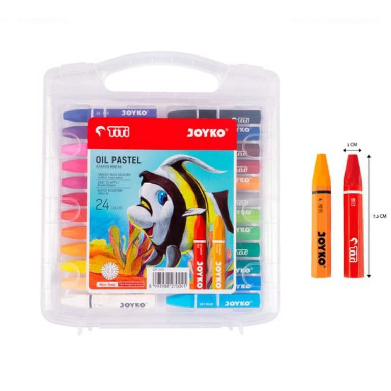 

KODE Q8Q Krayon Crayon Oil Pastel JOYKO 24 Warna