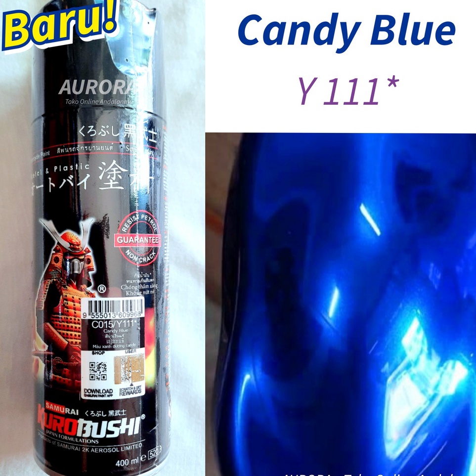 

KODE G96C Samurai Paint Candy Blue Y111 Candytone Biru Pilox Samuray Pilok Pylox 4cc 4ml