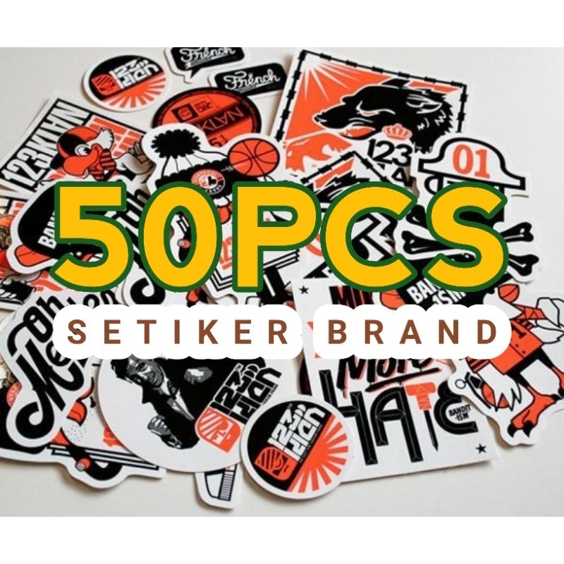 

50PCS SETIKER LOGO HYPEBEAST,GRIFITY SETIKER,VINILY LAPTOP , HP ,HLEM,MOBIL, WATERPROOF