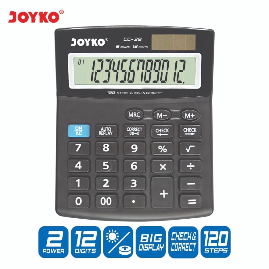 

KODE C89Z Calculator Kalkulator Joyko CC39 12 Digits Check Correct