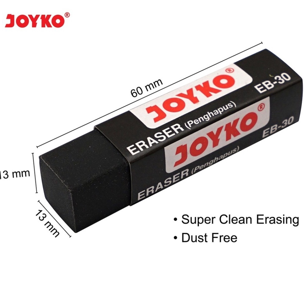 

KODE H27K Eraser Penghapus Joyko EB3 Hitam Besar 1 pak isi 3 pcs