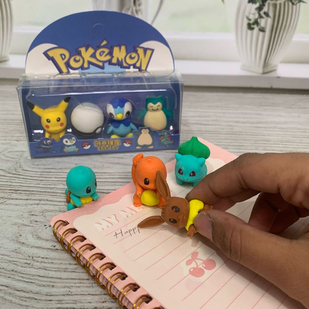 

PENGHAPUS MINIATUR POKEMON 1 SET ISI 4 PCS V2 UNTUK ANAK SEKOLAH TERMURAH LUCU BISA COD alat tulis bisa import hapusan