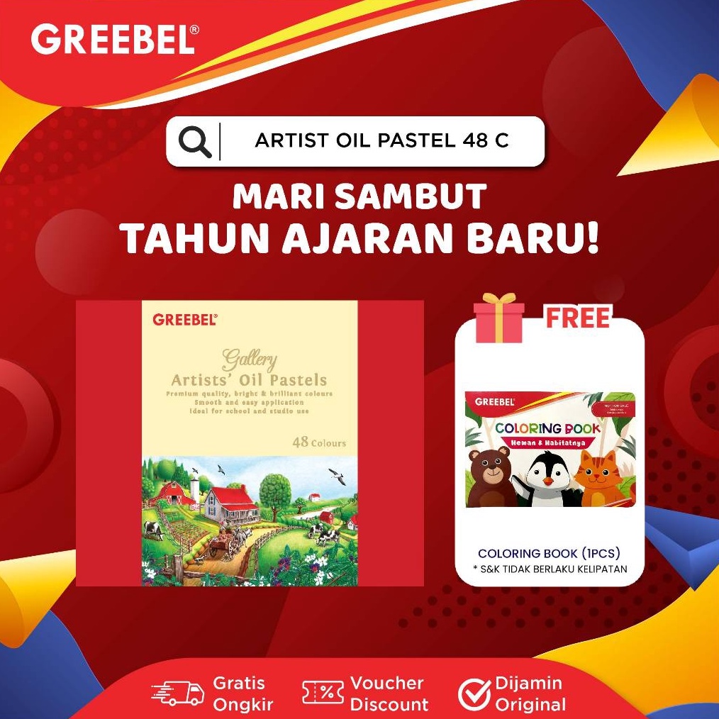 

KODE E66X GREEBEL Crayon Krayon ARTIST OIL PASTEL 48 Warna tdk berdebu cerah utk Anak Sekolahprofessional tdk beracun