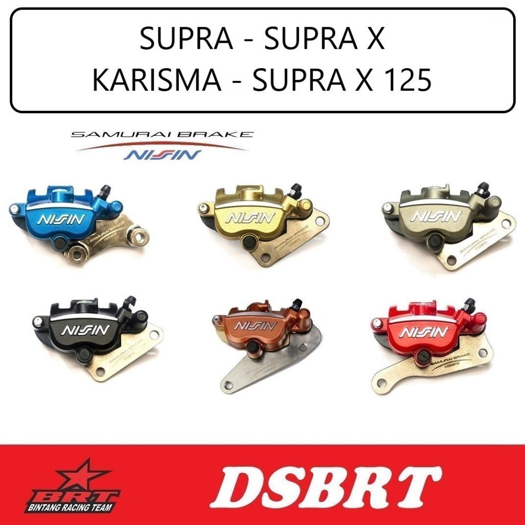 Kaliper Rem Depan NISSIN Samurai 2 Piston KARISMA SUPRA X Lama SUPRA X 125