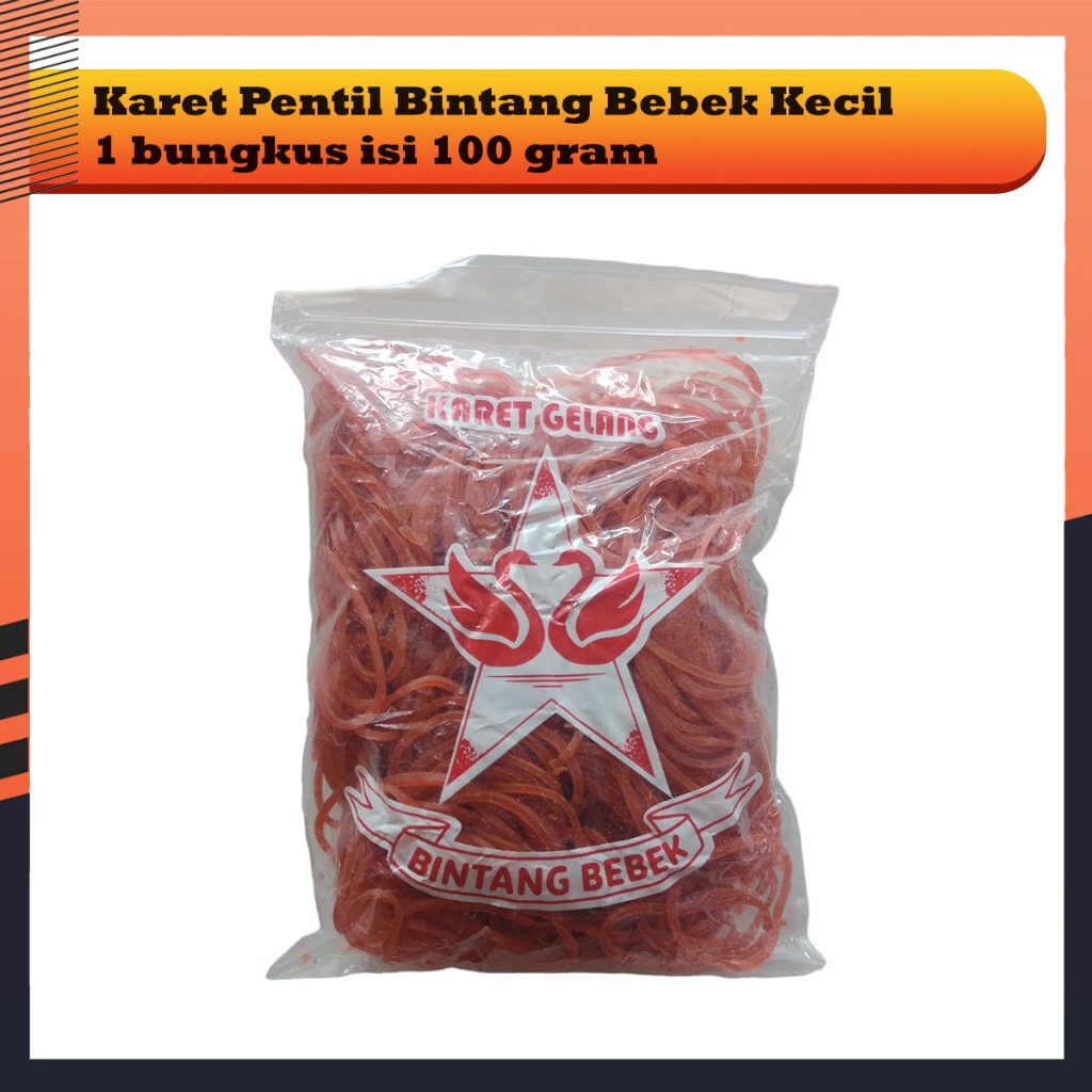 Karet Pentil Bintang Bebek Karet Gelang Lingkaran Kecil Isi 1 ons