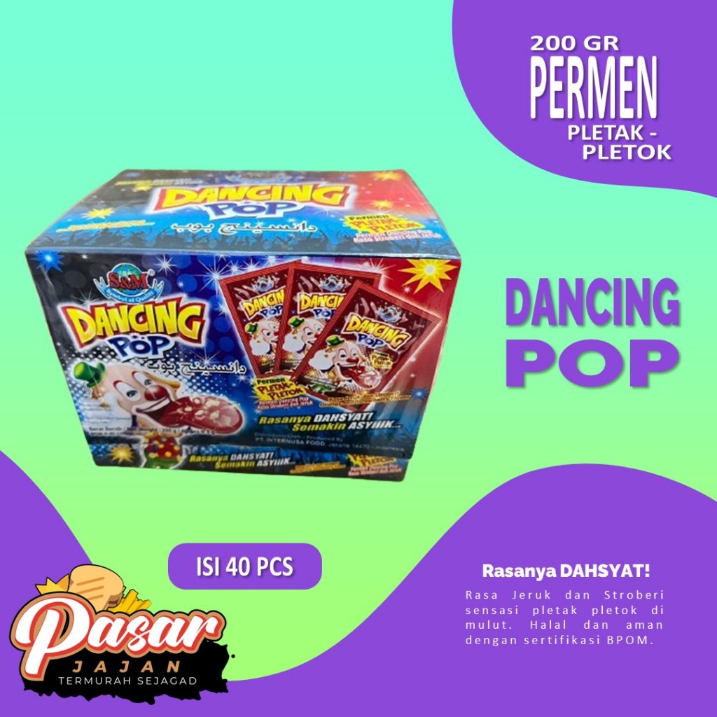 

Permen Dancing Pop Permen Pletak Pletok di Lidah Isi 40 Pcs