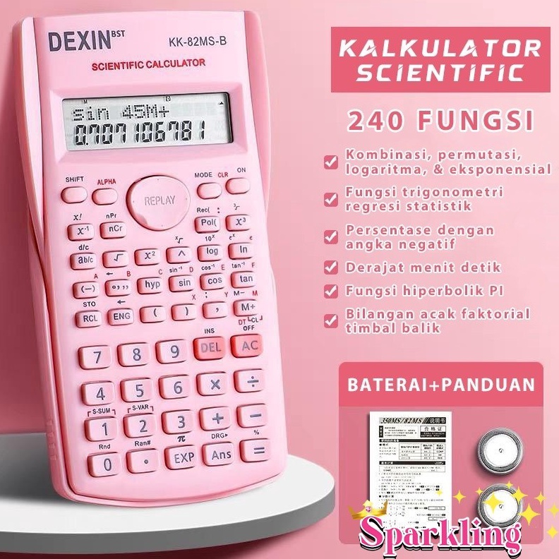 

KODE W16R Scientific Kalkulator Color Function Scientific Kalkulator 24 Fungsi Kalkulasi 4 Warna scientific calculator Student