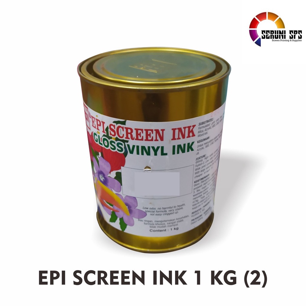 KODE O98H Vinyl Epi Screen Ink  Cat PVC Oil Base  Sablon  Kuas 1 KG  Seri Warna 2