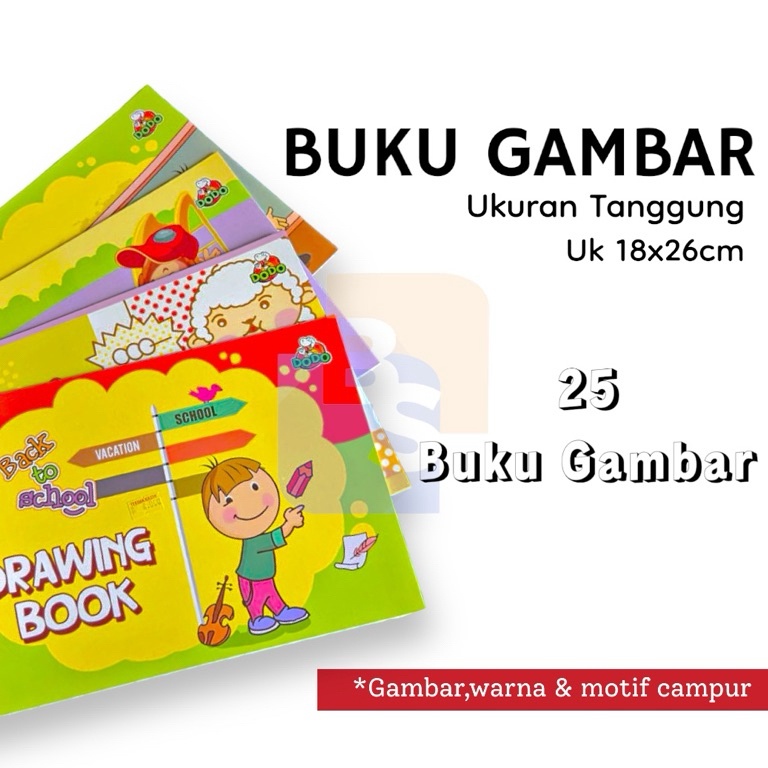 

KODE A4E DODO Buku Gambar Uk 18x26cm isi 8 Lembar 25 Buku