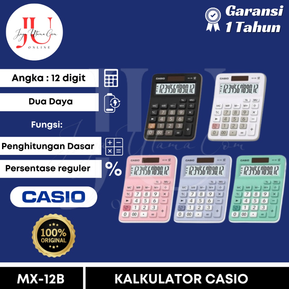 

KODE T88N Kalkulator Casio MX 12B Original