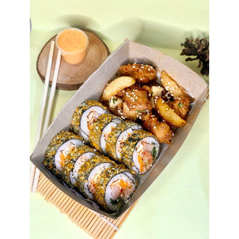 

bundle gamchi ( gimbap kimchi dan dakgangjeong )