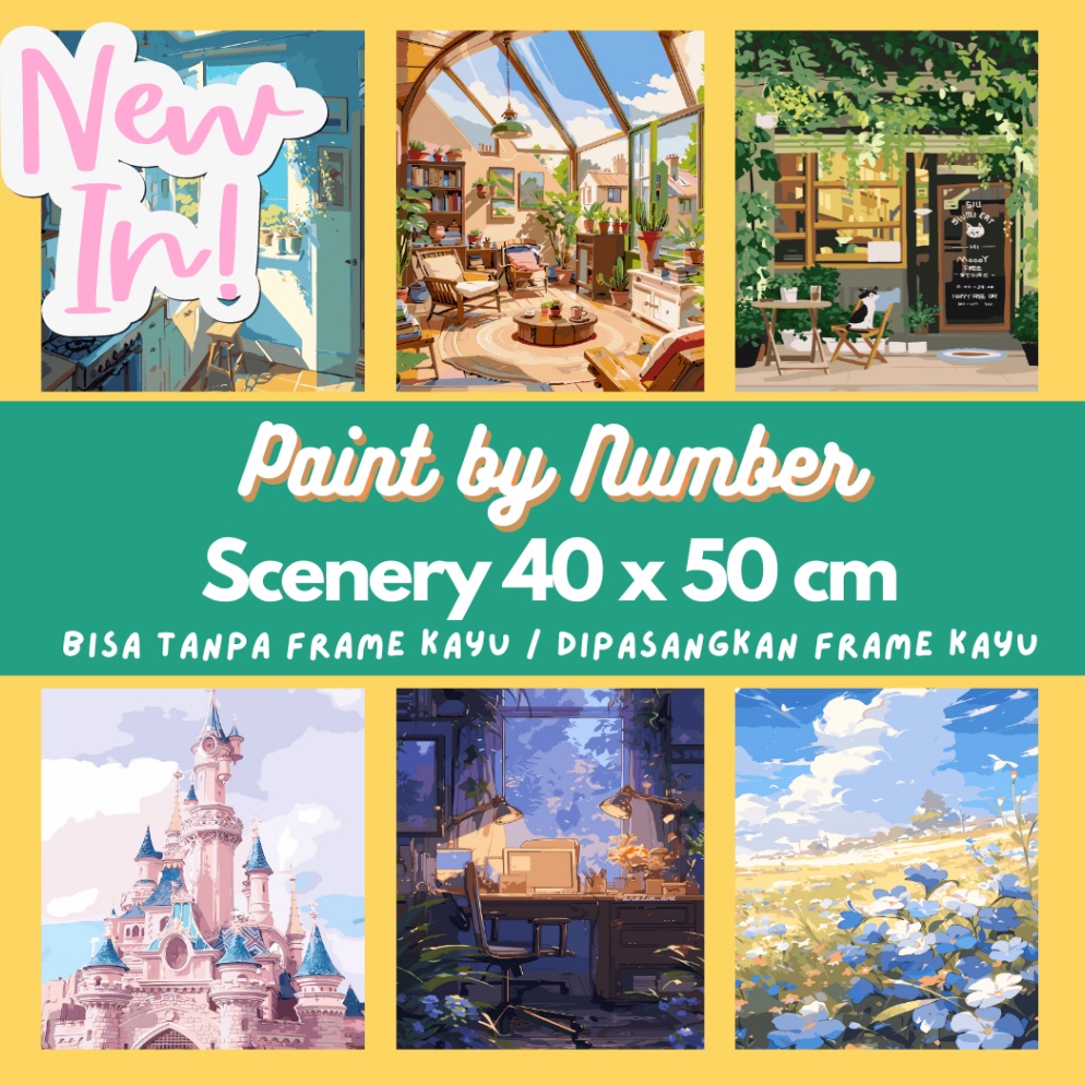 

KODE U84D Paint By Number 4x5cm SCENERY Canvas denganTanpa Frame DIY Painting Gift Hadiah Unik Bandung