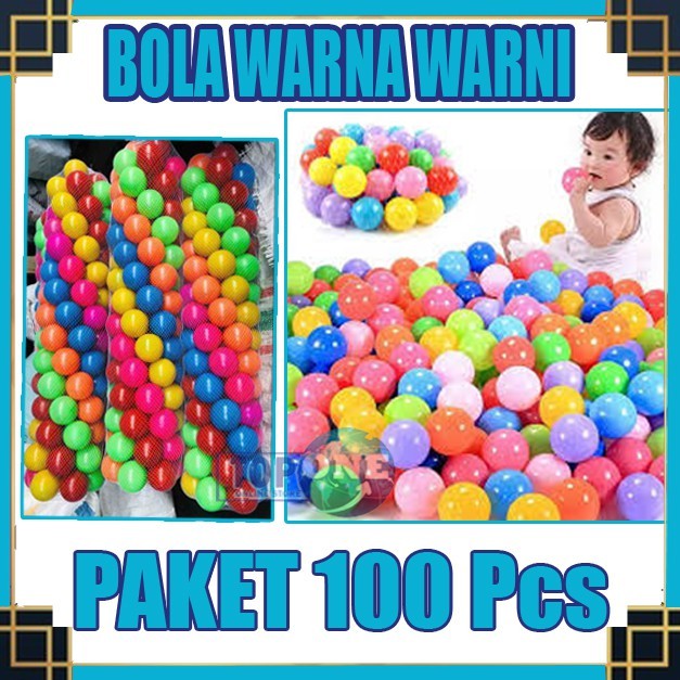 aquatic mandi bola anak isi 100 / bola warna wani
