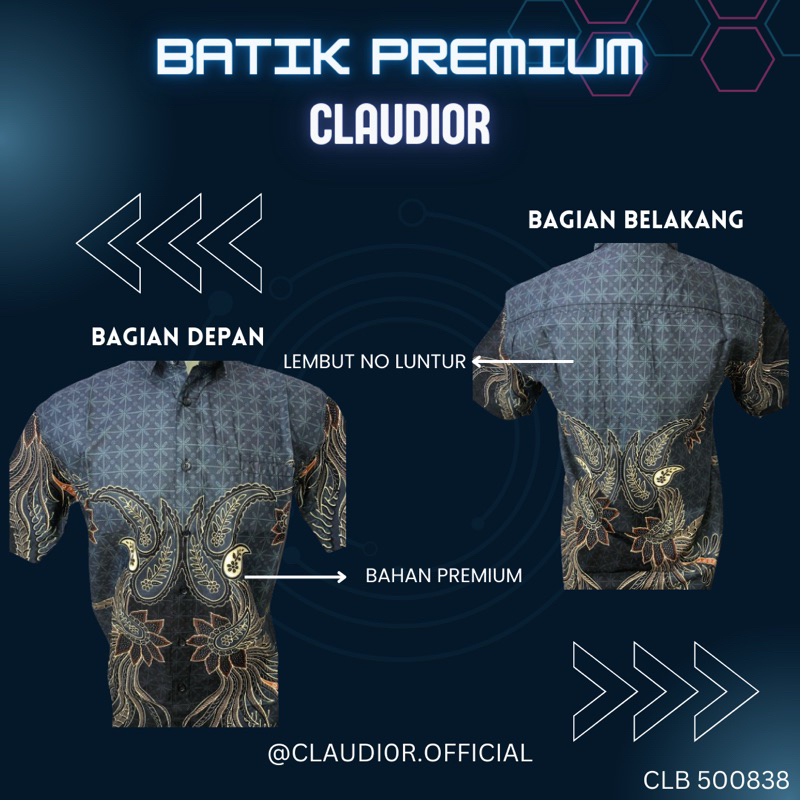 Kemeja Batik Claudior Slimfit Original 100% CLB500838