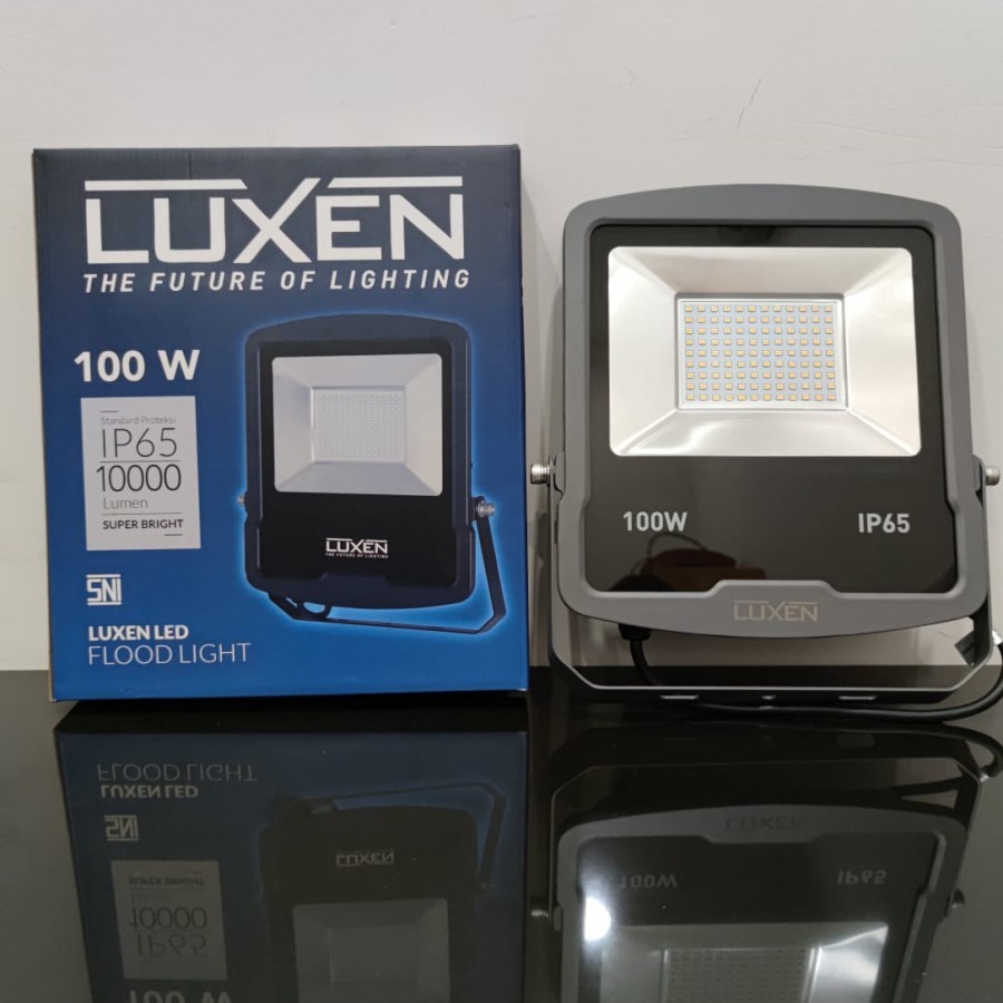 lampu sorot slim luxen 100 watt