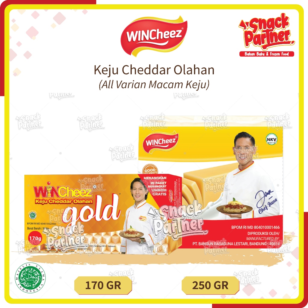 

WINCHEEZ | GOLD 170 GR / REGULER 250 GR - Keju Cheddar Olahan Chedar Cheese Chef Juna 170GR 250 GR