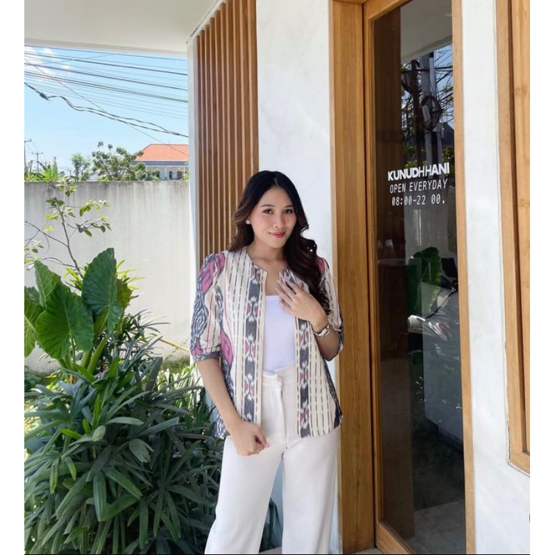Kemala outer / blazer batik tenun / jas wanita / atasan wanita / baju batik / seragam kantor / offic