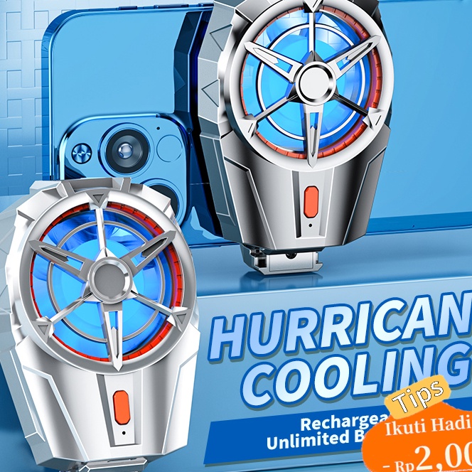 Termurah NetpacLife X52 Cooler HP Fancooler Pendingin Kipas Angin Wireless Telepon Cooler Gaming Rad