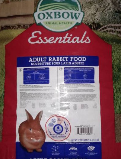 KI3 Pelet Kelinci Oxbow Essentials Rabbit Adult Oxbow repack kemasan 1kg
