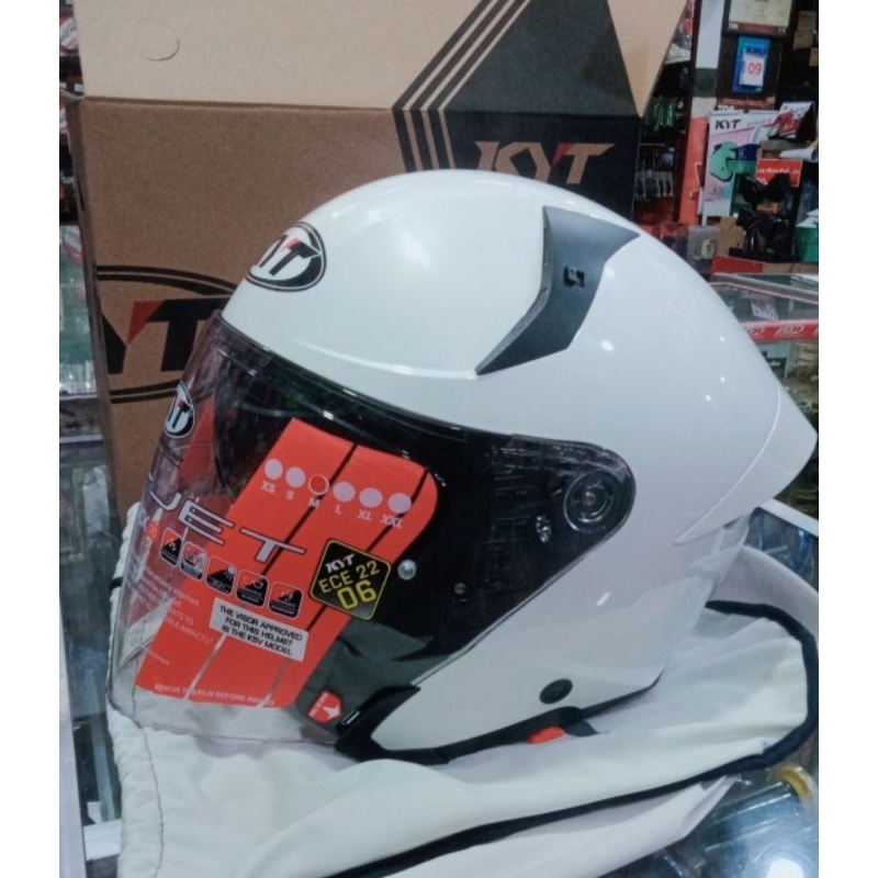 kyt ttr jet solid white glosy