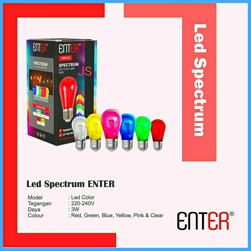 Lampu LED Warna Warni, Lampu Dekorasi, Lampu Hias, Lampu Cafe, 3 Watt