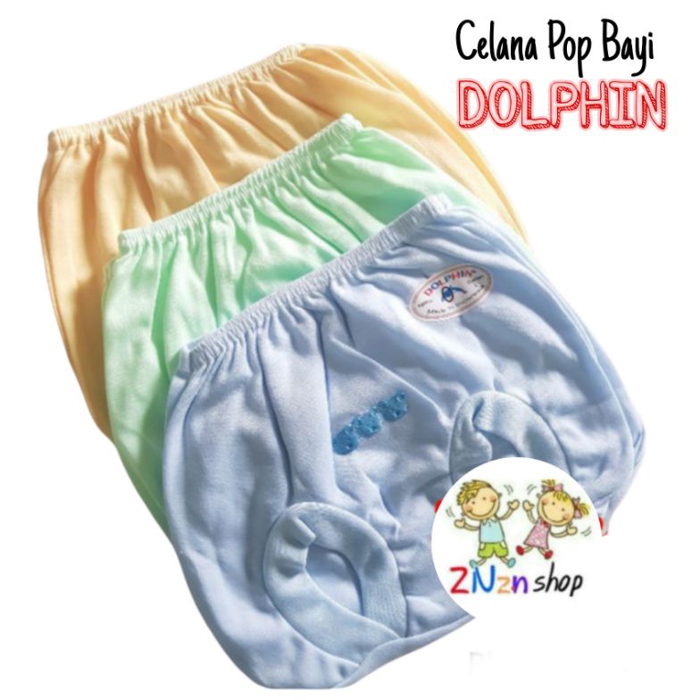 KODE H96G DOLPHIN  6 PC Celana POP Bayi SNI Celana Kacamata Baby Polos Warna uk MXL tuk 2 th
