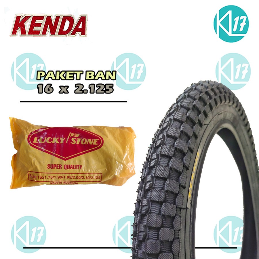 BAN LUAR 16 x 2.125 KENDA BAN SEPEDA 16 ANAK BMX LIPAT BAN LUAR DALAM SEPEDA 16