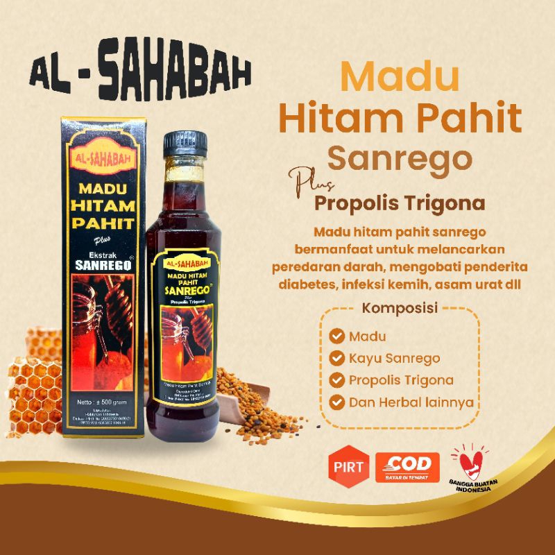 

Madu Hitam Pahit Sanrego Plus Propolis Trigona Al Sahabah