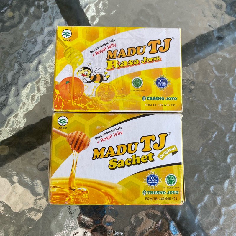 

Madu TJ Rasa Jeruk 1 Pack kemasan 20 gram isi 12 Sachet