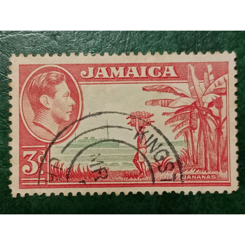 

Prangko Jamaika 3 Penny King George VI Tahun 1952 USED