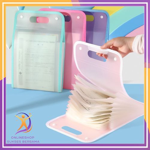 

OSB Tas file Handle Warna Transparan Anti Air Multi Layer Folder Tas File 13 Sekat Map Tas Dokumen A4 Folder Map Kerja Document