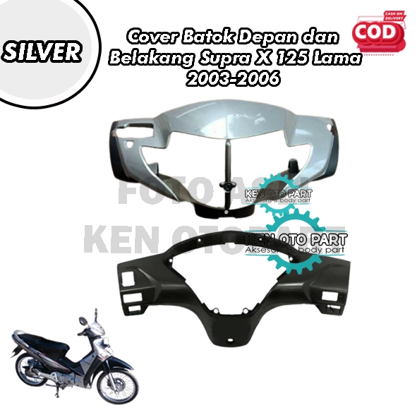 Batok Kepala Depan Dan Belakang Honda Supra X 125 OLD Silver 2003-2006