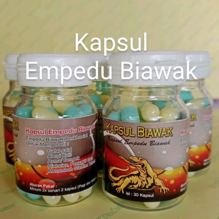 Kapsul Empedu Biawak, isi 30 butir, obat gatal, alergi, asma, diabetes