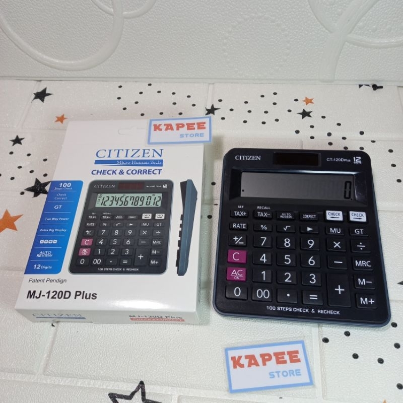 

Kalkulator Citizen MJ-120D Plus 12 Digits || Check & Correct