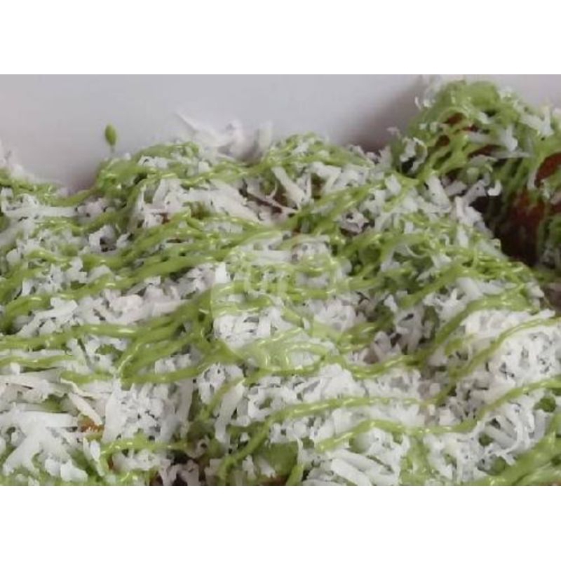 

Pisang keju tanduk coklat lumer Rasa green Tea