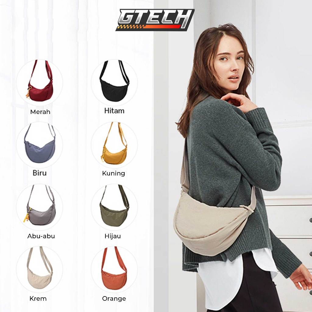 Tas Bahu Mini Wanita Selempang Waist Bag Sling Bag Kanvas Shoulder Bag Tas Selempang cowok cewek