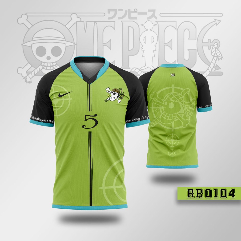 Kaos Jersey Sepeda Gowes Custom | One Piece Zoro | Lengan Pendek