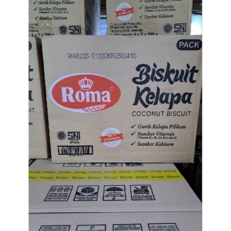 Roma Biskuit Kelapa 1 dus (28 pcs/300g/karton)