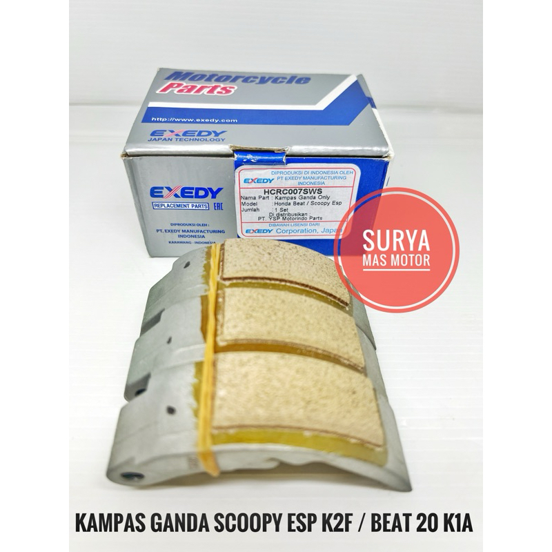 Kampas Handa Only Scoopy Esp K2F / Beat 2020 K1A merk Exedy