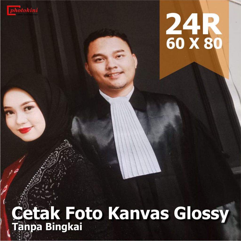 Cetak Foto Kanvas Glossy 24R Tanpa Bingkai